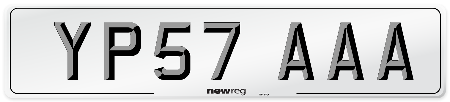 YP57 AAA Number Plate from New Reg